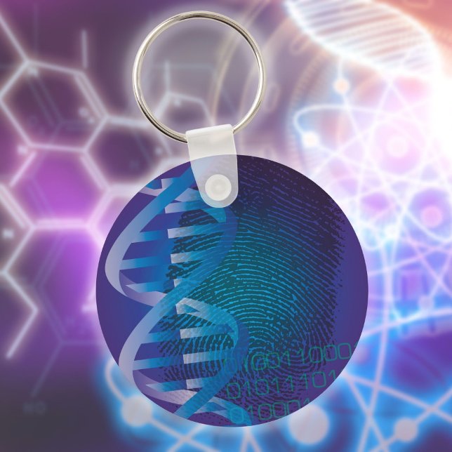 Llavero Ciencia médica de huellas digitales de ADN (DNA Fingerprint Medical Science Keychain)