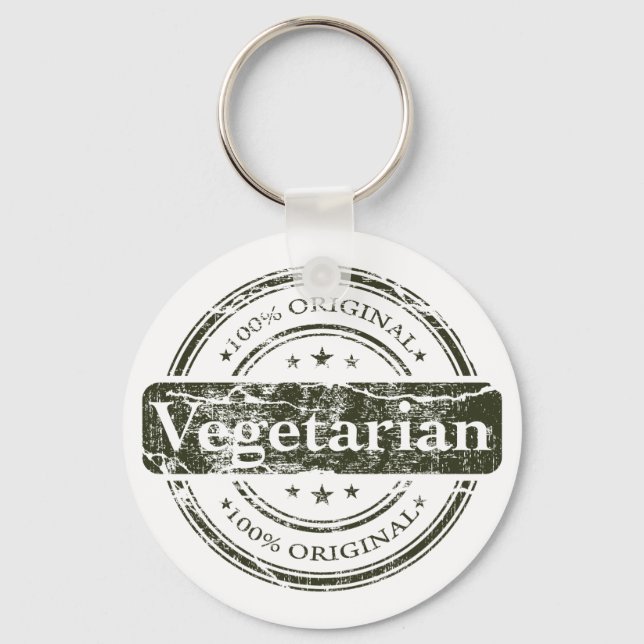 Llavero Ciento por ciento vegetariano (Anverso)