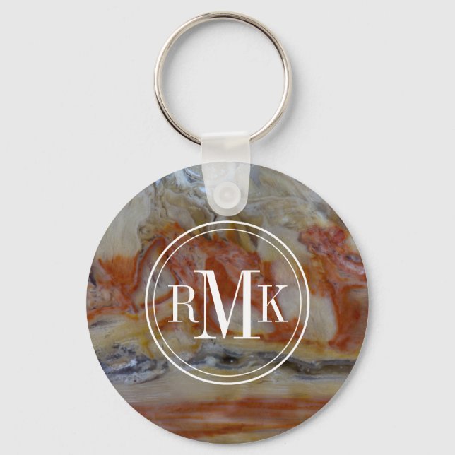 Llavero Cierre De Madera Petrificada (Anverso)