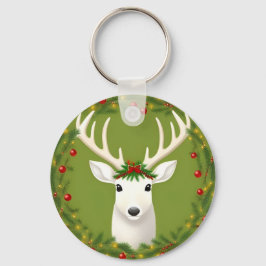 Llavero Ciervo de Navidad adorable 