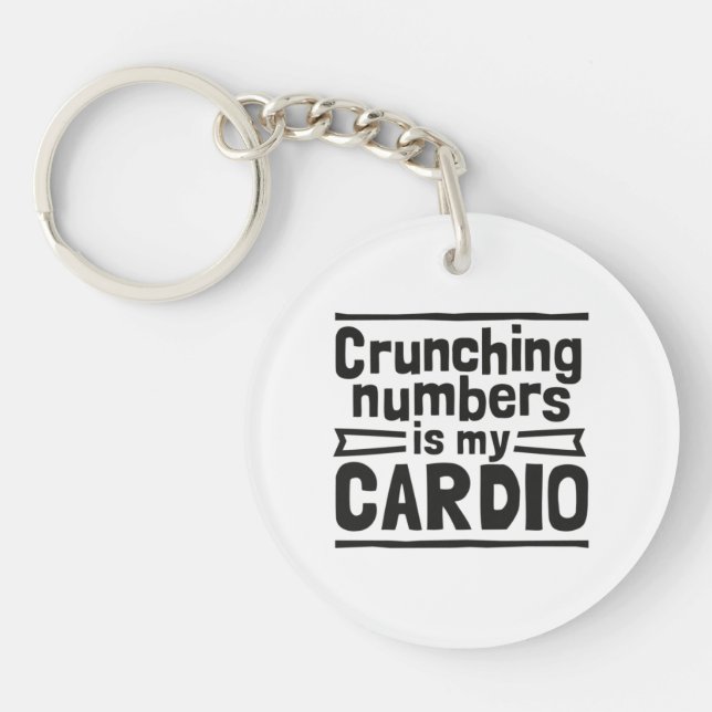 Llavero Cifrar números es mi cardio (Frente)
