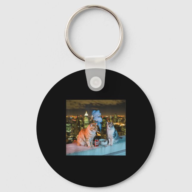 Llavero Cigarette Kitten Funny Smony Cat Meme Stud Brain (Anverso)