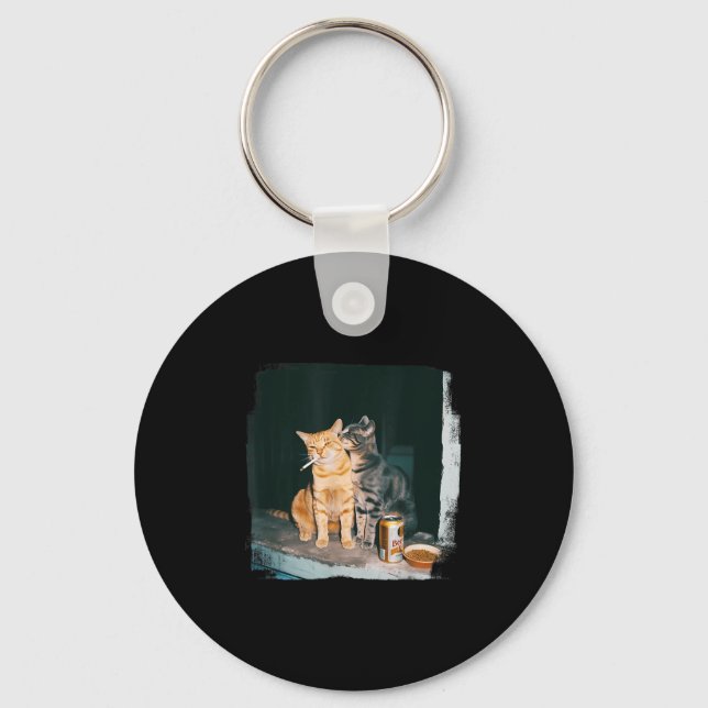 Llavero Cigarette Kitten Funny Smony Cat Meme Stud Brain (Anverso)