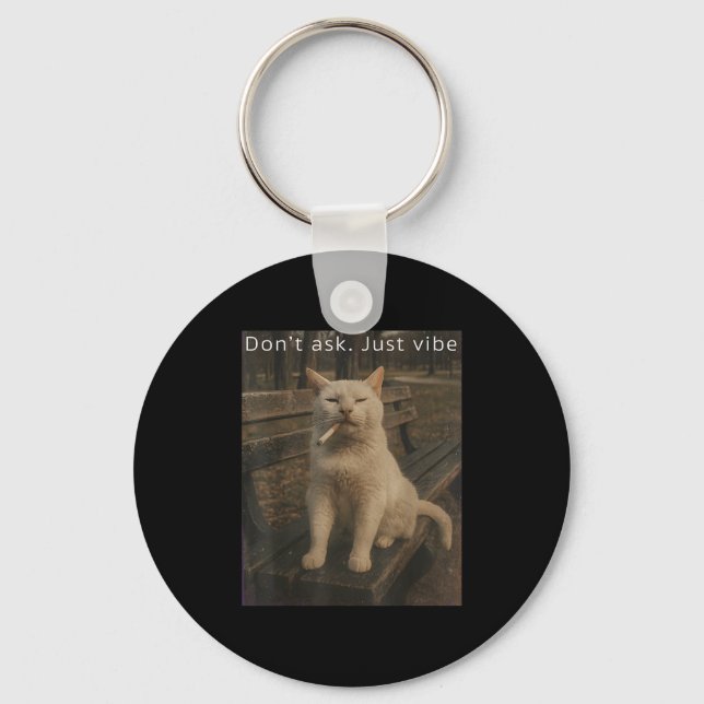 Llavero Cigarette Kitten Funny Smony Cat Meme Stud Brain (Anverso)