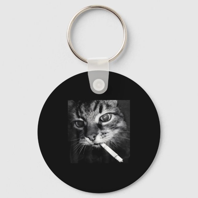 Llavero Cigarette Kitten Funny Smony Cat Meme Stud Brain (Anverso)