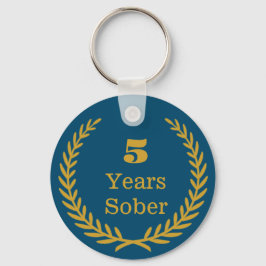 Llavero Cinco años Sobriedad Sobria y Personalizable Keeps