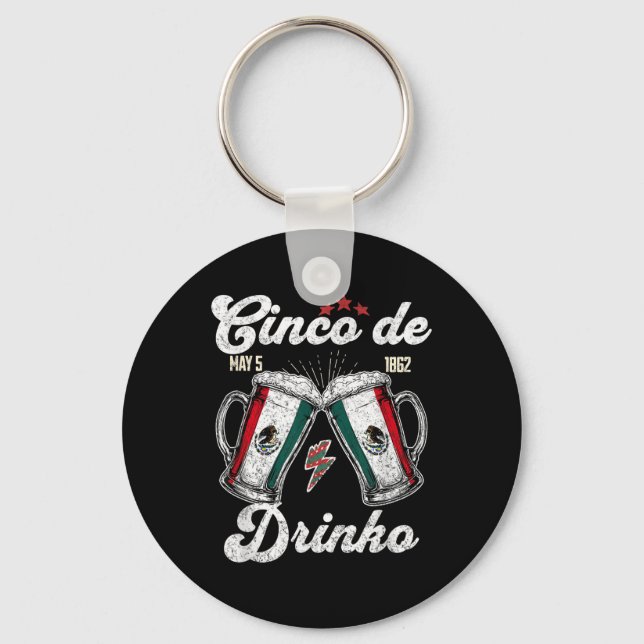 Llavero Cinco De Drinko Fiesta Mexicano 5 Beer De Mayo (Anverso)