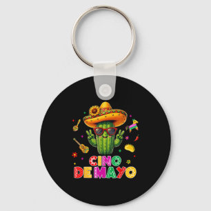 Llavero Cinco de mayo cactus mexicano divertido vamos a fi