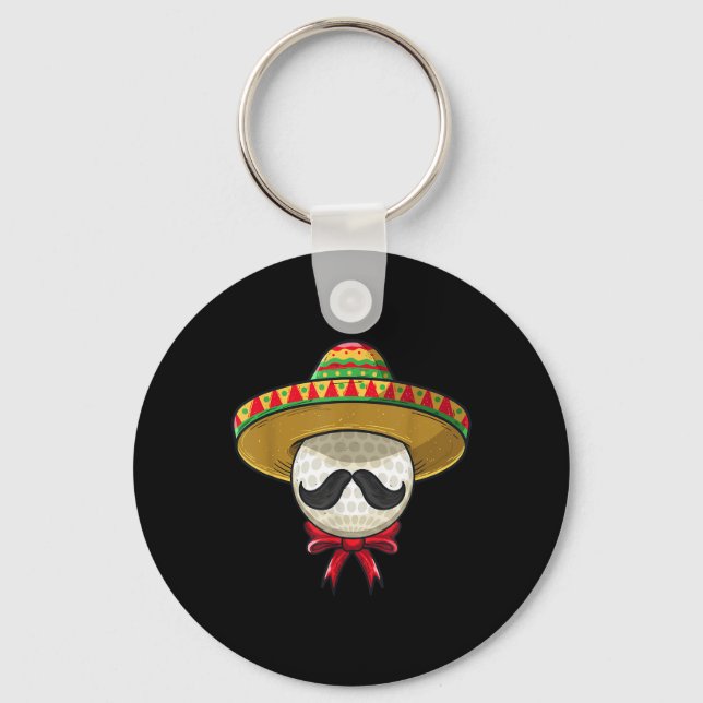 Llavero Cinco De Mayo _ Golf Sombrero Mexicano (Anverso)