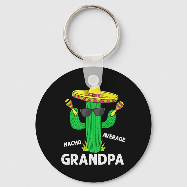 Llavero Cinco De Mayo Gracioso Nacho Promedio Abuelo Sombr (Anverso)