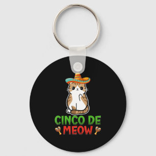 Llavero Cinco De Meow Cute Cinco De Mayo Sombrero Taco Cat