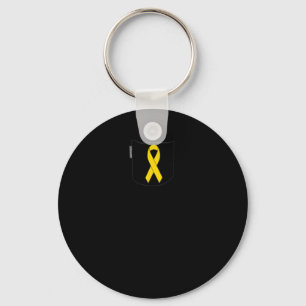 Llavero Cinta Amarilla de Bolsillo para la Conciencia del 