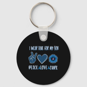 Llavero Cinta Azul A Mi Hijo Noviembre Conciencia Sobre La