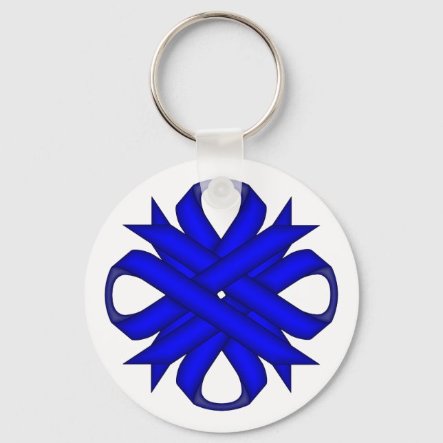 Llavero Cinta azul de amor de Kenneth Yoncich (Anverso)