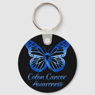 Llavero Cinta azul de concienciación sobre el cáncer de co