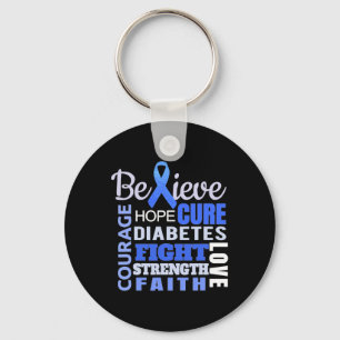 Llavero Cinta azul de concienciación sobre la diabetes Pal
