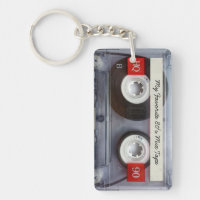 Etiqueta Para Maletas Cinta Cassette de música retro personalizada