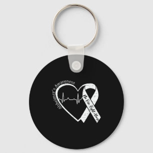 Llavero cinta corazón morado demencia conciencia de Alzhei
