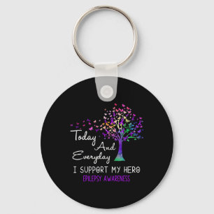 Llavero Cinta de árbol Apoyo a mi héroe Conciencia de la e