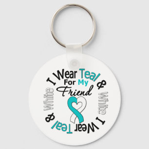 Llavero Cinta De Cáncer Cervical Para Mi Amigo