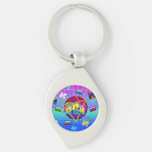 LLAVERO CINTA DE CASSETTE DE LA ESCUELA ANTIGUA RETRO DE L