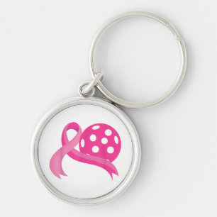 Llavero Cinta de Cinta de Caza de Cáncer de Mama Cute Rosa