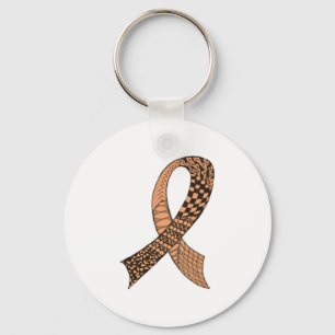 Llavero Cinta De Concienciación Sobre El Cáncer En Cualqui