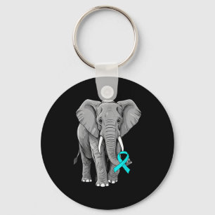 Llavero Cinta de elefante de concienciación sobre el cánce