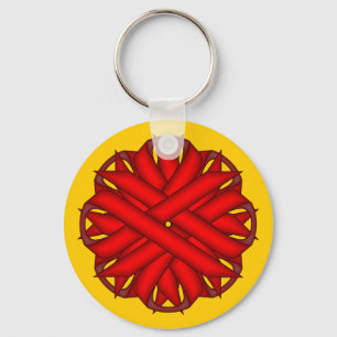 Llavero Cinta de flores rojas por Kenneth Yoncich