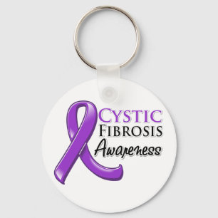 Llavero Cinta de la conciencia de la fibrosis quística