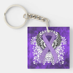 Llavero Cinta de lavanda con alas