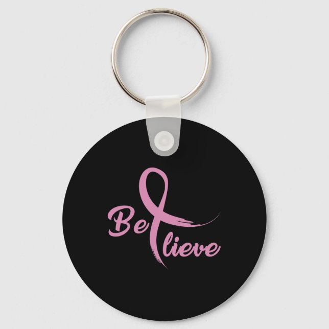 Llavero Cinta de lucha contra el cáncer de mama (Anverso)