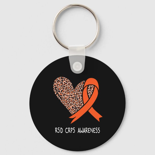 Llavero Cinta de Naranja de conciencia de RSD CRPS (Anverso)