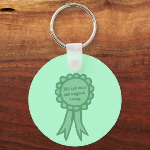 Llavero Cinta de Premio Did Not Cuss Out Teal Tonto