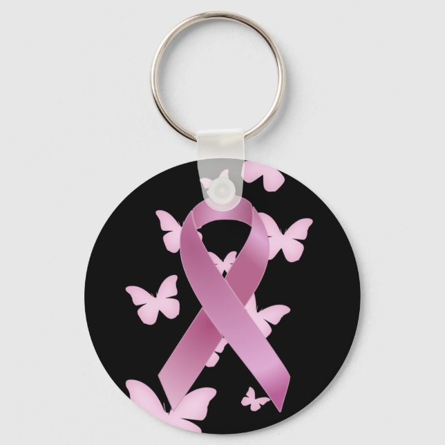 Llavero Cinta de sensibilización rosa (Anverso)