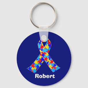 Llavero Cinta de sensibilización sobre el autismo personal