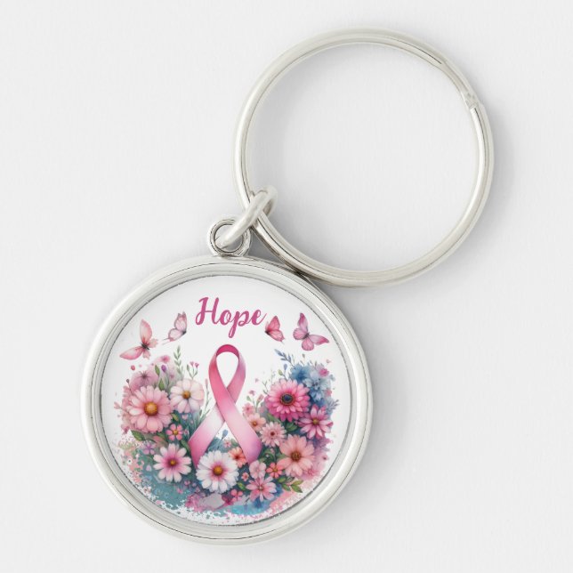 Llavero Cinta de sensibilización sobre el cáncer de mama (Frente)