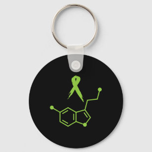 Llavero Cinta de serotonina verde de sensibilización sobre