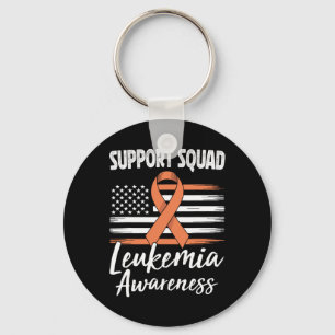 Llavero Cinta Naranja de Conciencia de la Leucemia del Equ