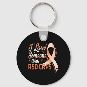 Llavero Cinta naranja Me Encanta Alguien Con Rsd Crps Awar