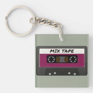 Llavero Cinta Purple Mix - Regalo inspirado en retro de lo