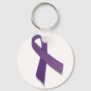 Llavero cinta púrpura de la conciencia