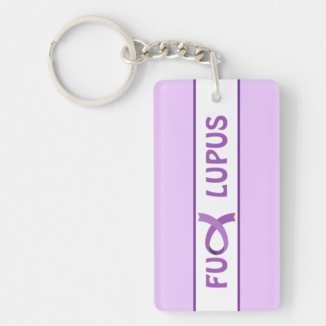 Llavero Cinta púrpura Lupus Support (Frente)