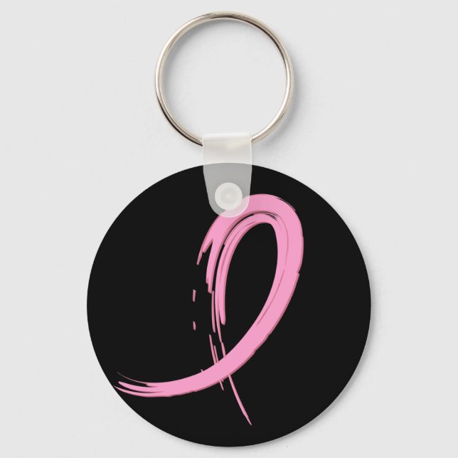 Llavero Cinta rosa A4 del cáncer de mama (Anverso)