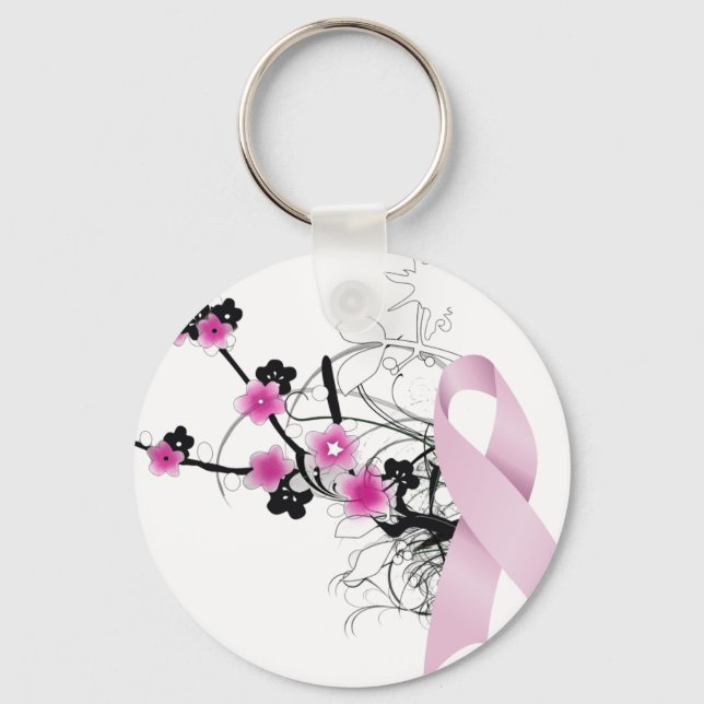 Llavero Cinta rosa de cerezo en flor (Anverso)