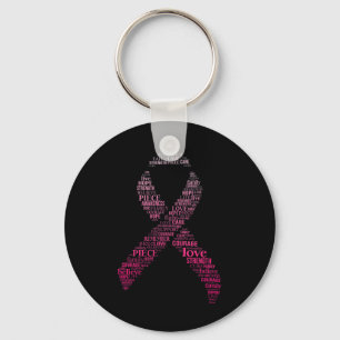 Llavero Cinta rosa Sensibilización sobre el Cáncer de Mama