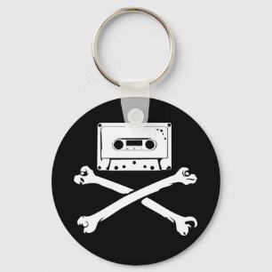 Llavero Cinta y Crossbone Música Pirata Piratería Tapeo Ho