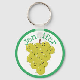Llavero Cintas de uvas felices ilustracion personalizado