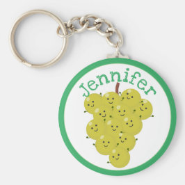 Llavero Cintas de uvas felices ilustracion personalizado