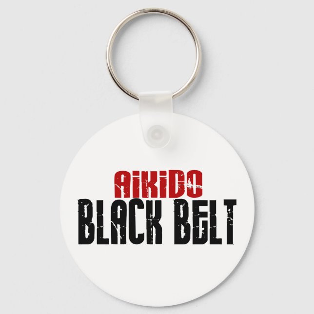 Llavero Cinturón negro de Aikido (Anverso)